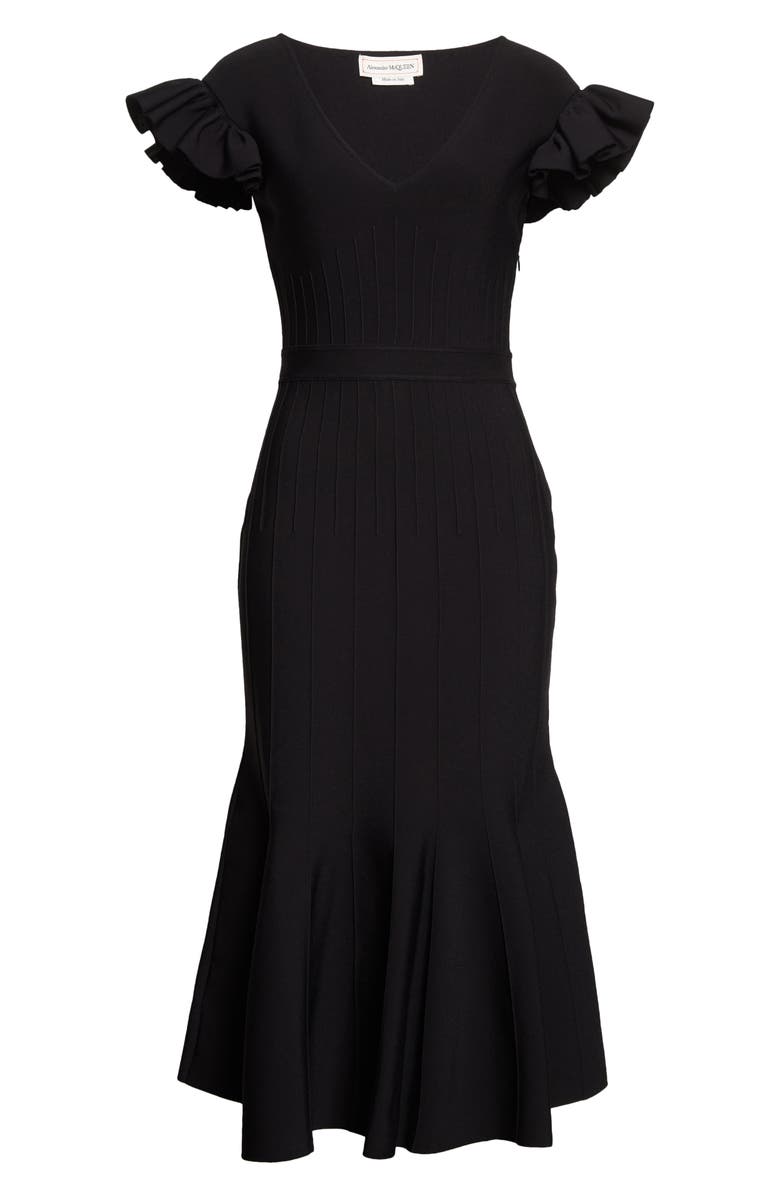 McQueen Alexander McQueen Mermaid Midi Dress, Alternate, color, 