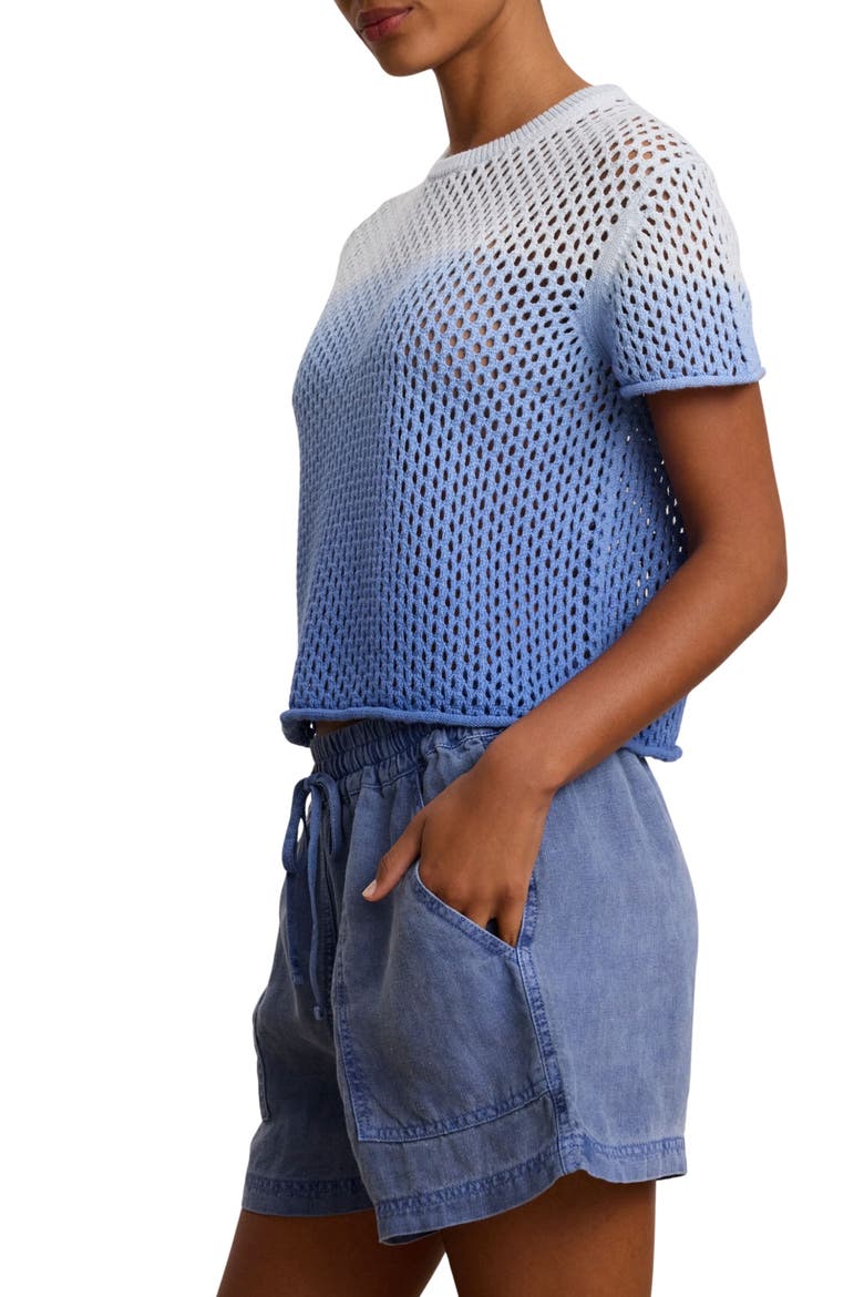 Dip Dye Cotton and Cashmere Sweater, Alternate, color, HORIZON BU
