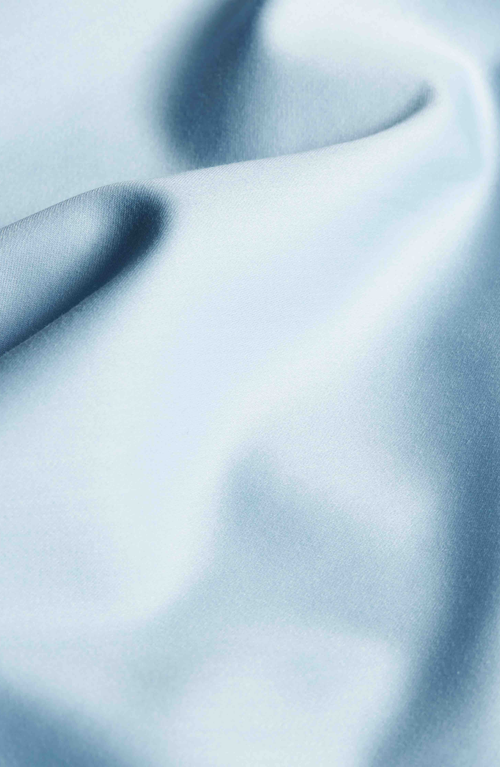 Italic Luxe Australian Sateen Pillowcase Set In Pale Blue