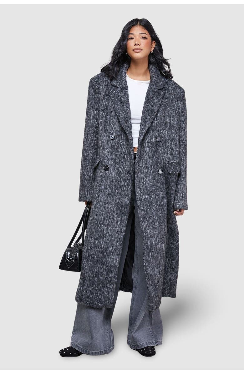 Warehouse Structured Shoulder Coat, Main, color, Charcoal