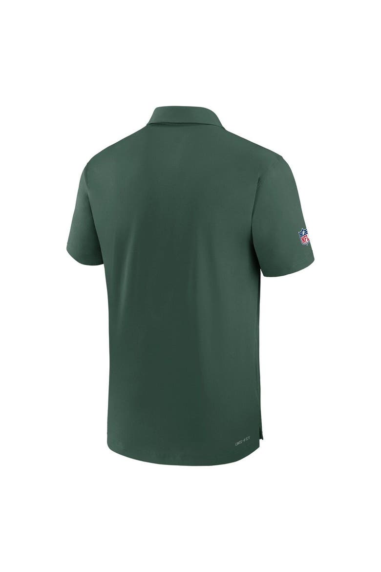 Men's Nike Green Green Bay Packers Sideline Coaches Performance Polo, Alternate, color, Green