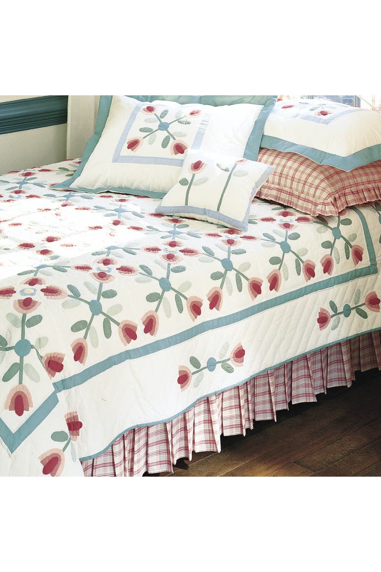 Tulip Garden Quilt Collection, Main, color, Green