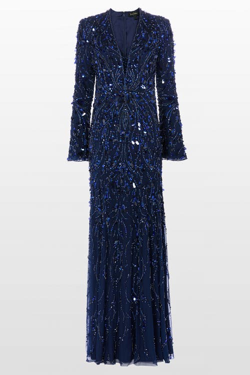 Jenny Packham Kaia Gown In Blue