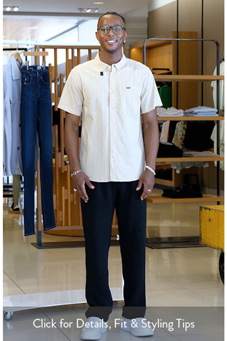 That'll Do Stripe Slim Fit Short Sleeve Button-Down Shirt video