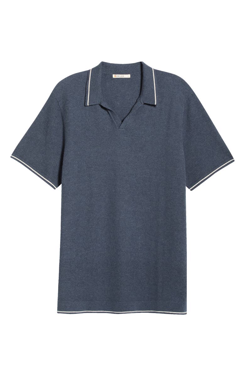 Marine Layer Liam Knit Polo, Main, color, Dark Indigo