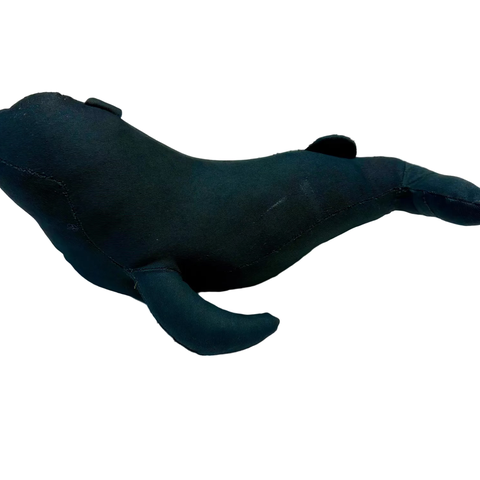 Vintage Fabric Stuffed Whale