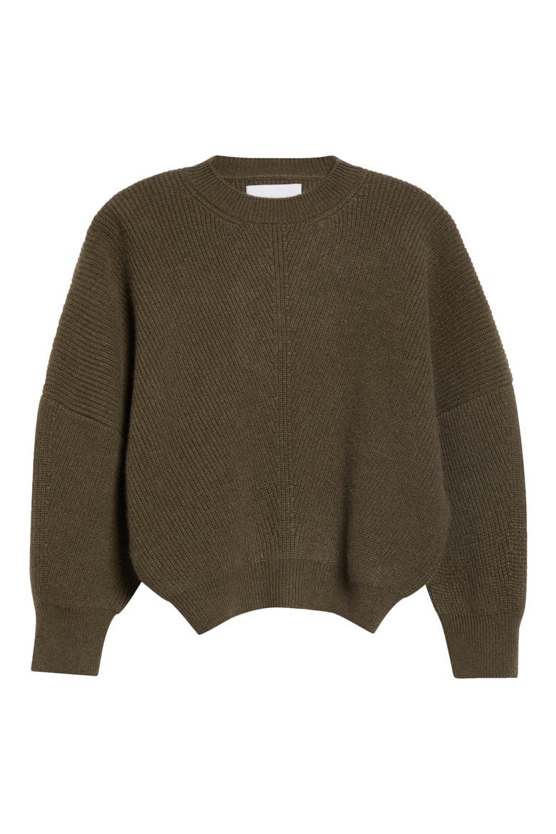 Mina Batwing Cashmere Sweater, Main, color, DARK MILITARY - 0753