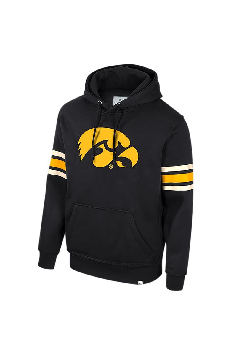 COLOSSEUM Men's Colosseum Black Iowa Hawkeyes Saluting Pullover Hoodie, Alternate, color, 