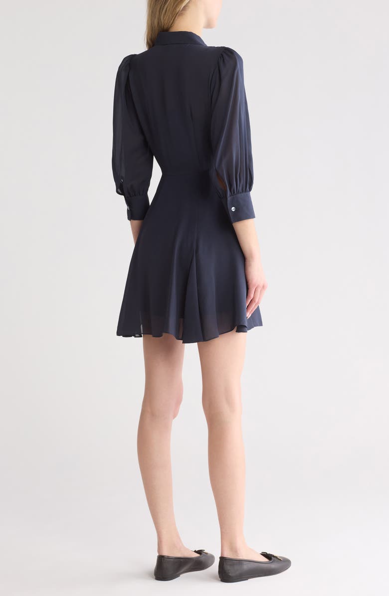 Theory Silk Mini Shirtdress, Alternate, color, 