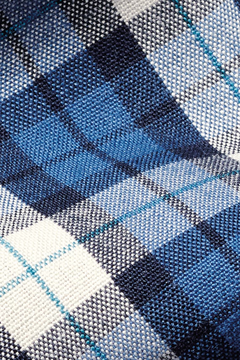 Slim Fit Plaid Check Non-Iron Stretch Poplin Shirt, Alternate, color, Ocean Blue