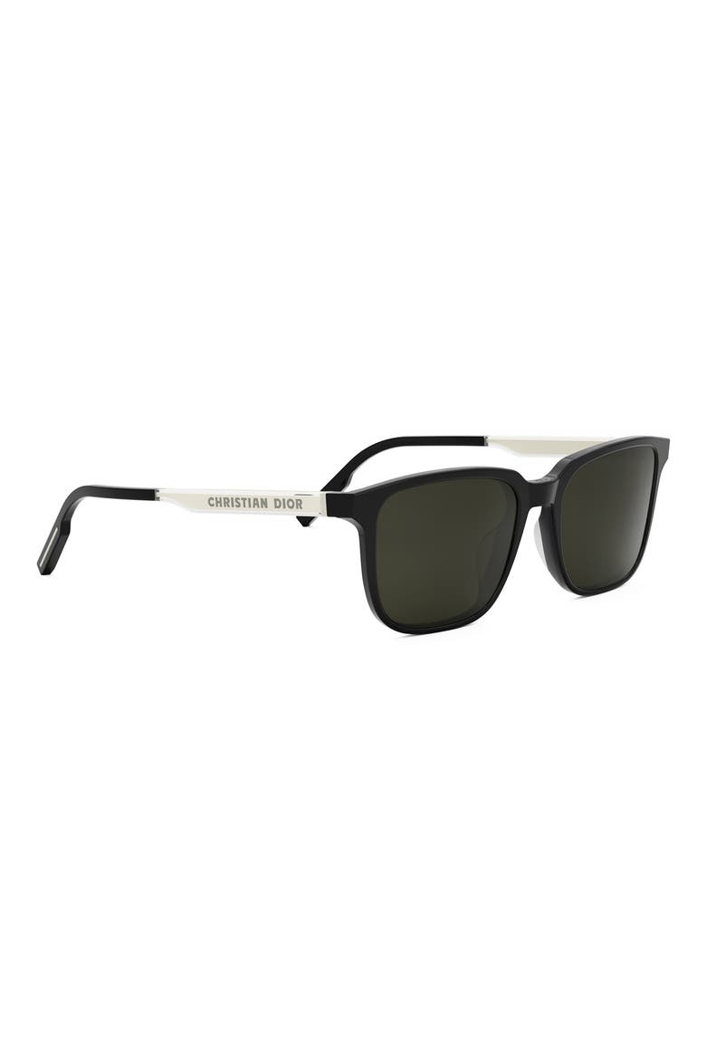 'DiorTag SU 56mm Square Sunglasses, Alternate, color, BLACK/ OTHER / GREEN