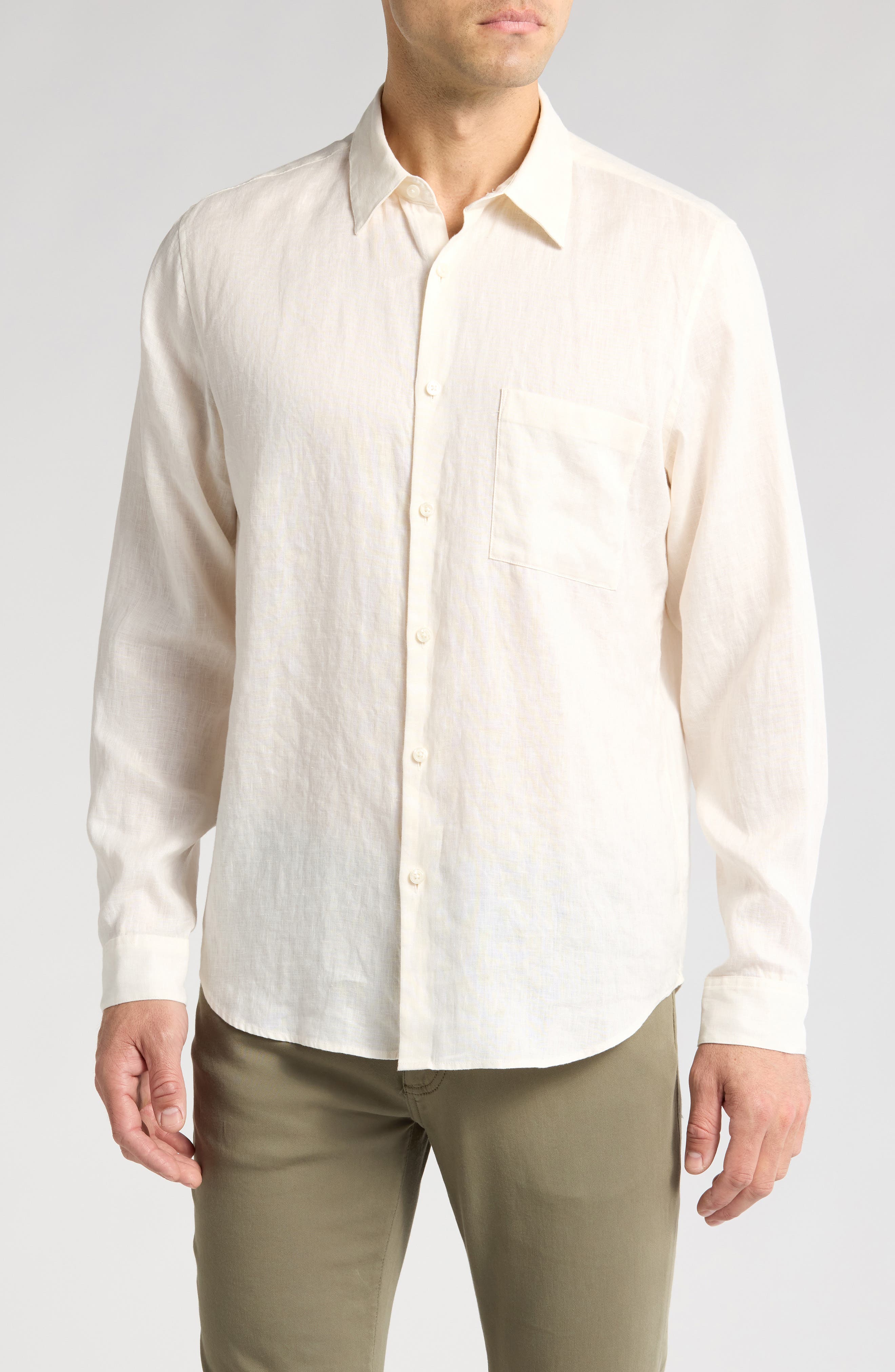 Theory Irving Linen Button-Up Shirt