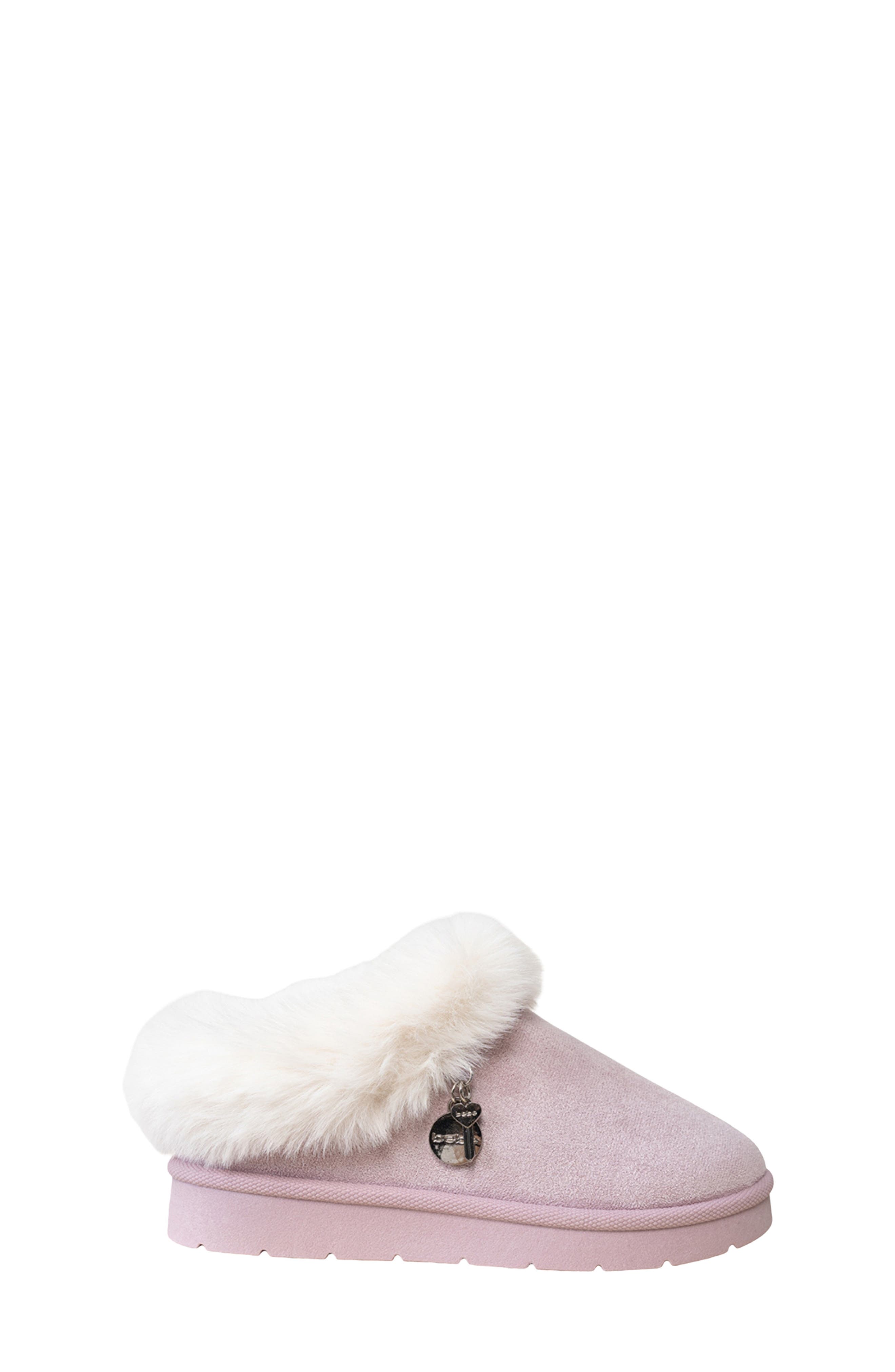 Kids' Faux Fur Trim Bootie, Alternate, color, DUSTY LILAC
