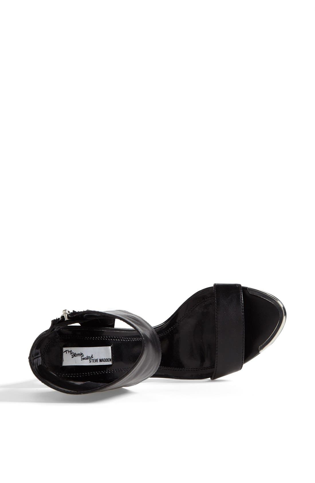 The Blonde Salad x Steve Madden 'Dallas' Sandal, Alternate, color, BLACK LEATHER