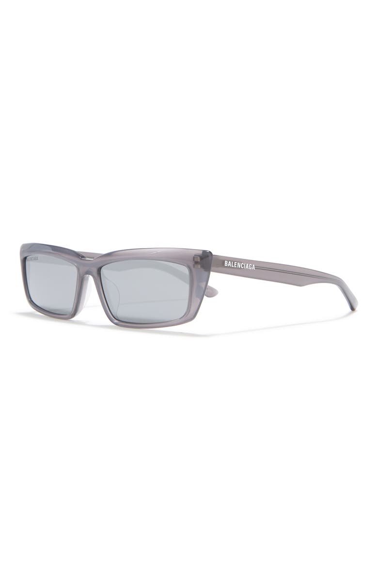 57mm Square Sunglasses, Alternate, color, GREY GREY SILVER/FSL