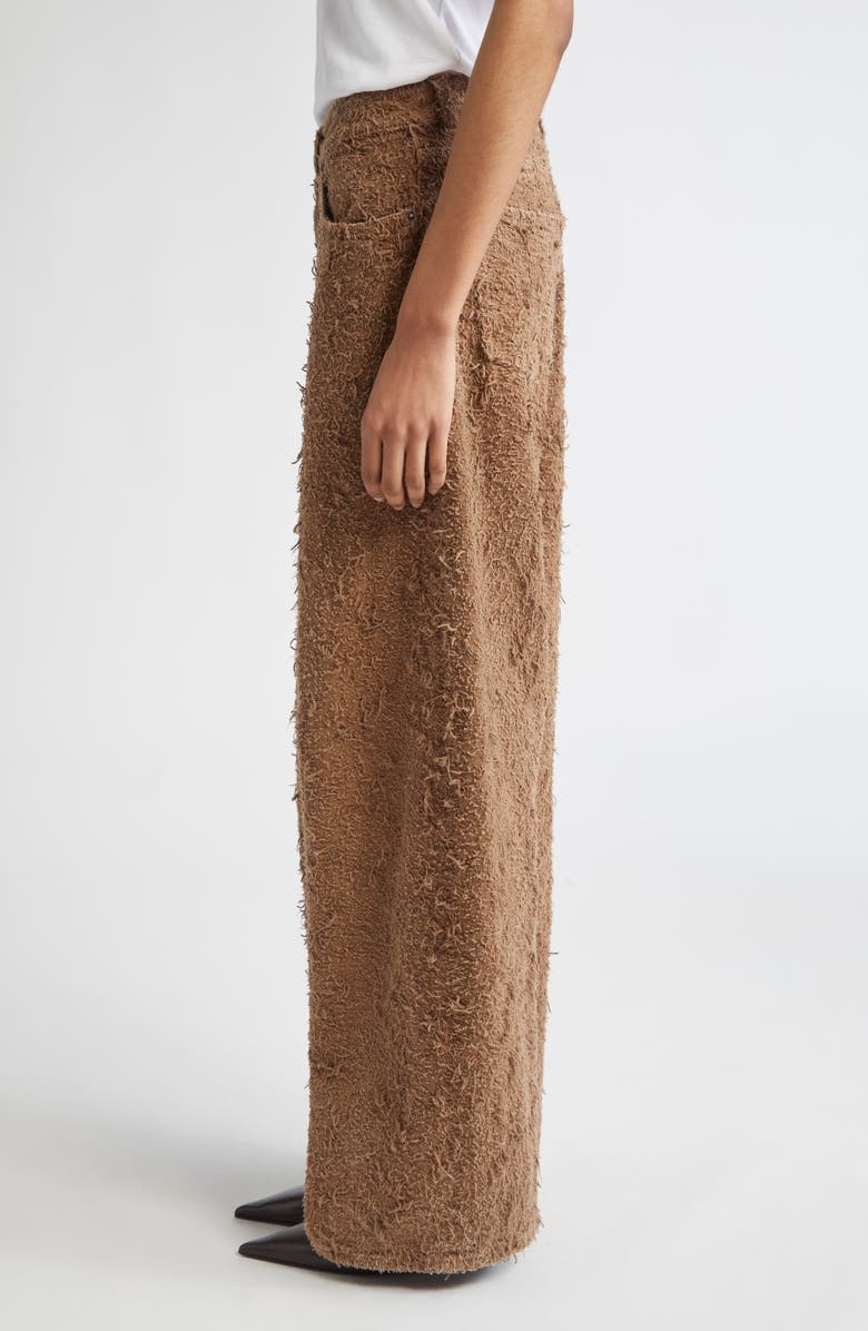 Haikure Bethany Wide Leg Fur Denim Jeans, Alternate, color, Camel