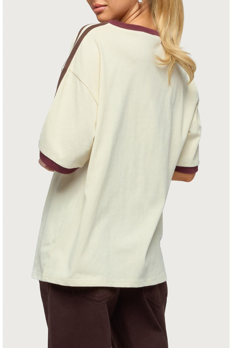 Australia 96 Oversize Cotton T-Shirt, Alternate, color, CREAM
