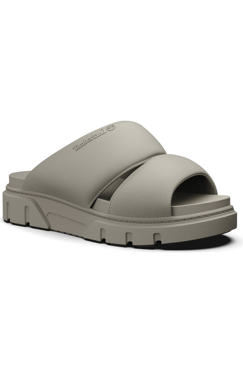 Timberland Greyfield Slide Sandal, Main, color, Light Taupe Knit