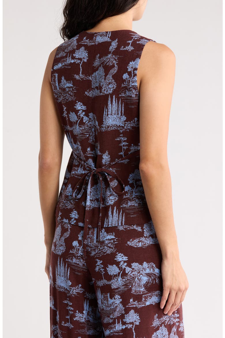 Cassie Toile Vest, Alternate, color, TOTALLY TOILE/ CHOCOLATE