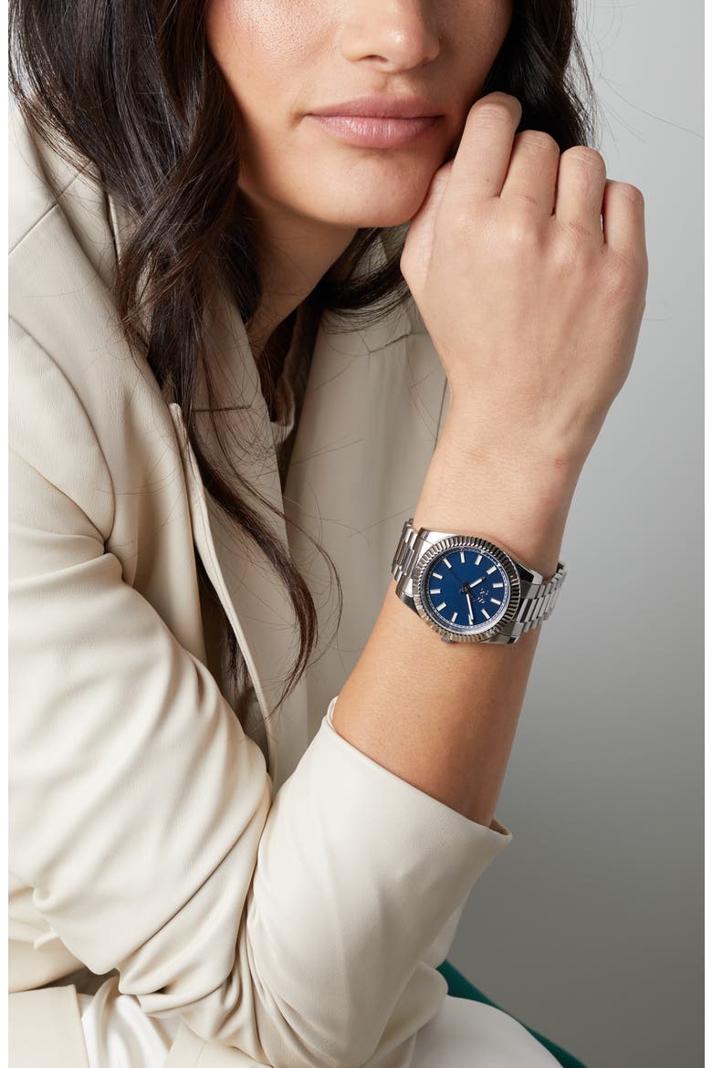 The Monaco Bracelet Watch, 40mm, Alternate, color, MIDGNIGHT BLUE