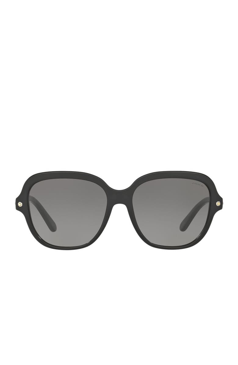 COACH 56mm Round Sunglasses, Alternate, color,