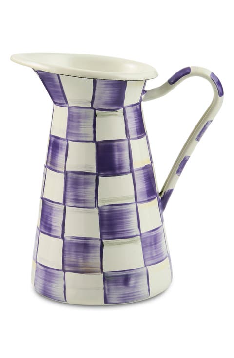 Violet Check Practical Medium Pitcher