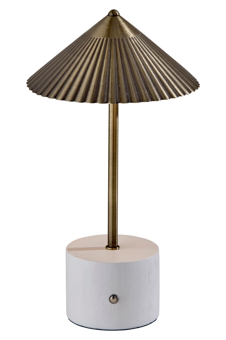 Mika Cordless LED Table Lamp, Main, color, ANTIQUE BRASS