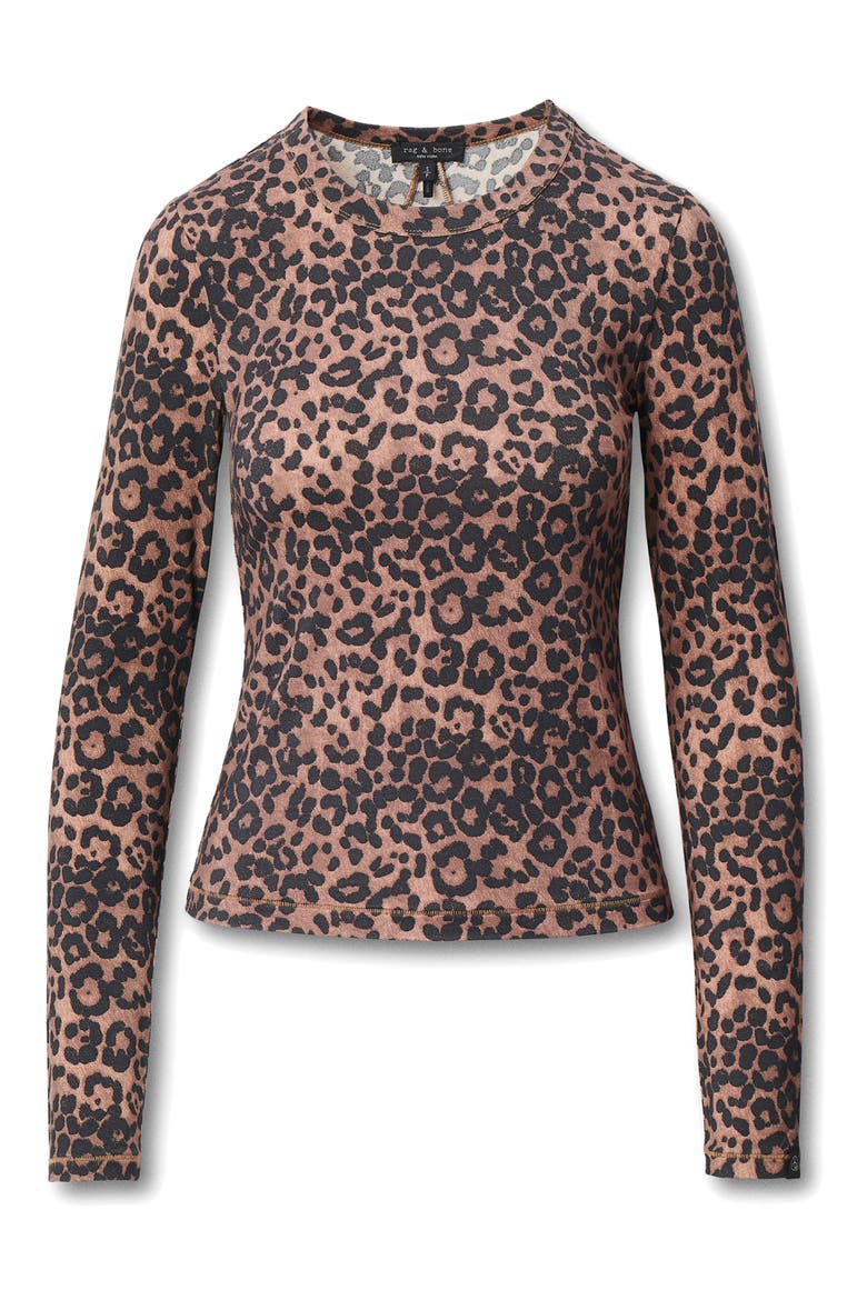 Luca Print Long Sleeve Top, Alternate, color, LEOPARD