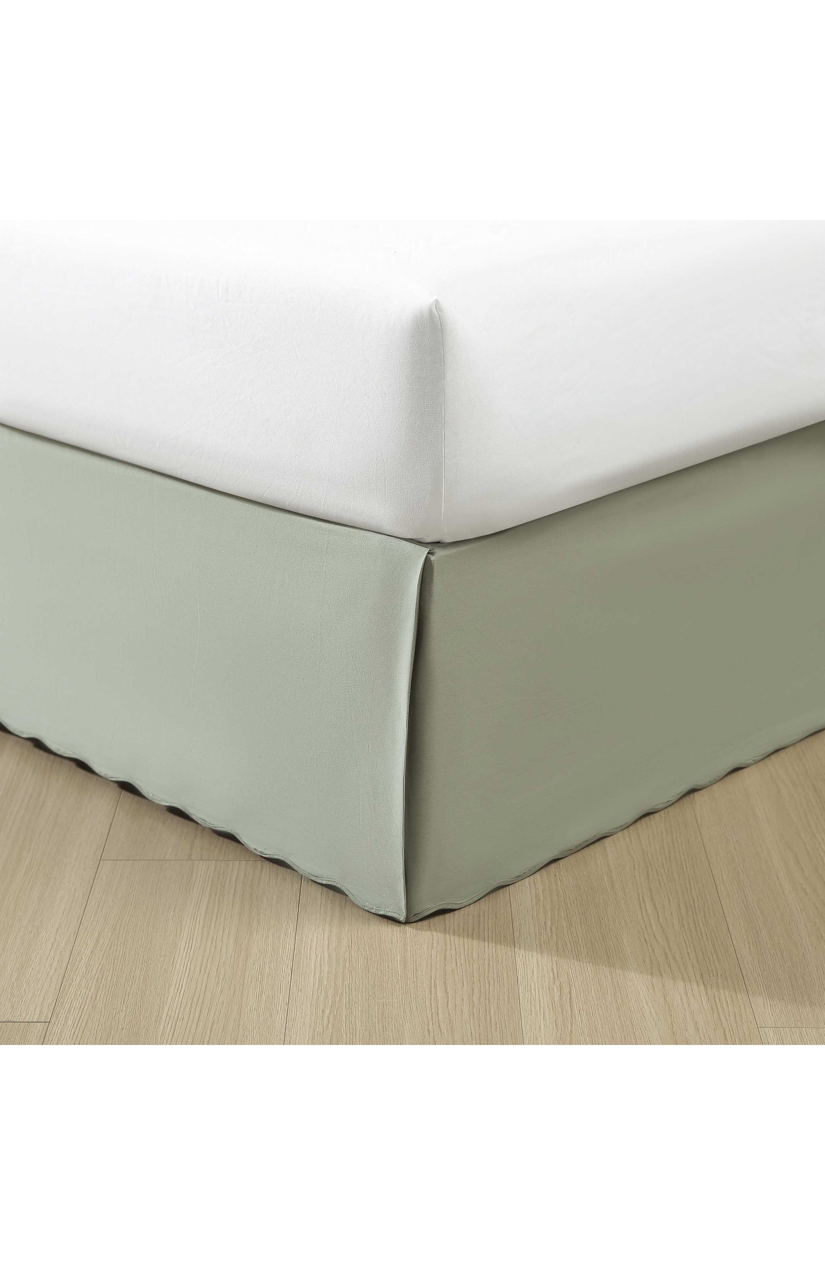 STONE COTTAGE Scalloped Hem Cotton Weave Bedskirt