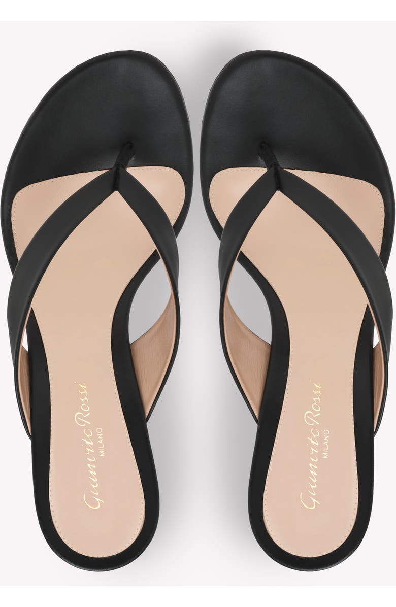 Gianvito Rossi Sofia Thong Mule, Alternate, color, Black Calf Leather