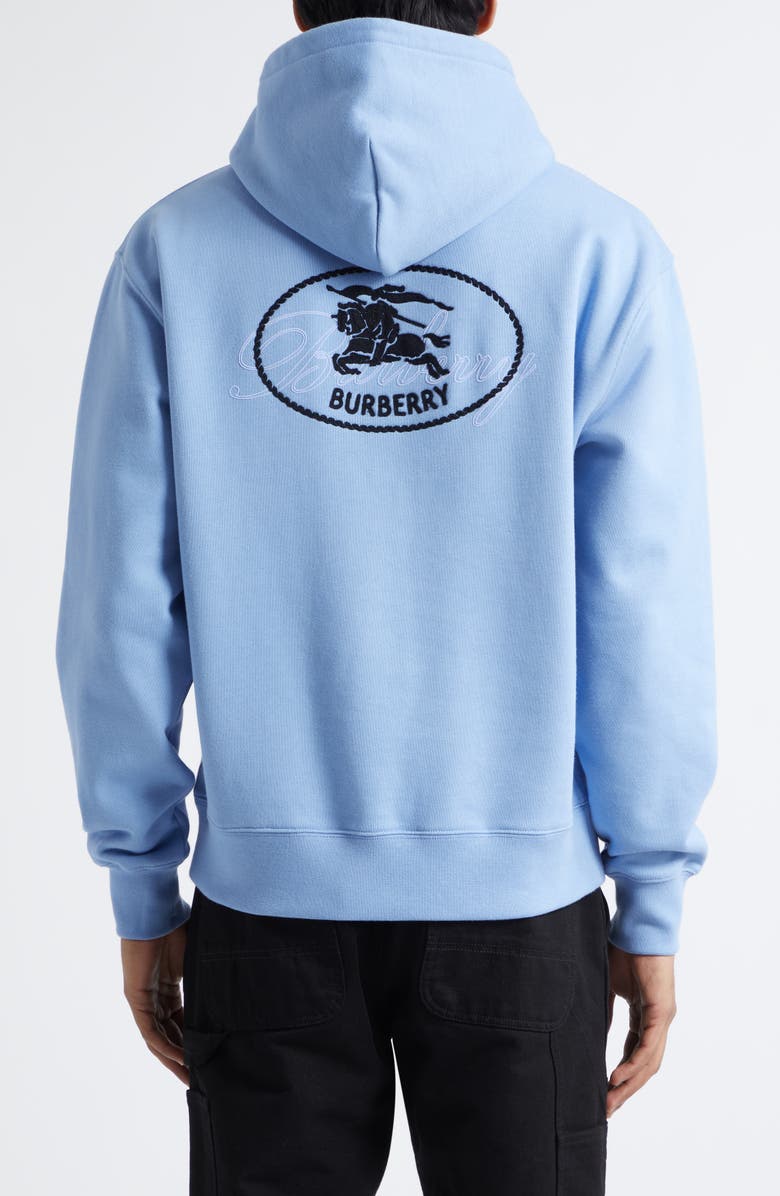 Burberry Reilly EKD Stamp French Terry Hoodie, Alternate, color, Cornflower Blue