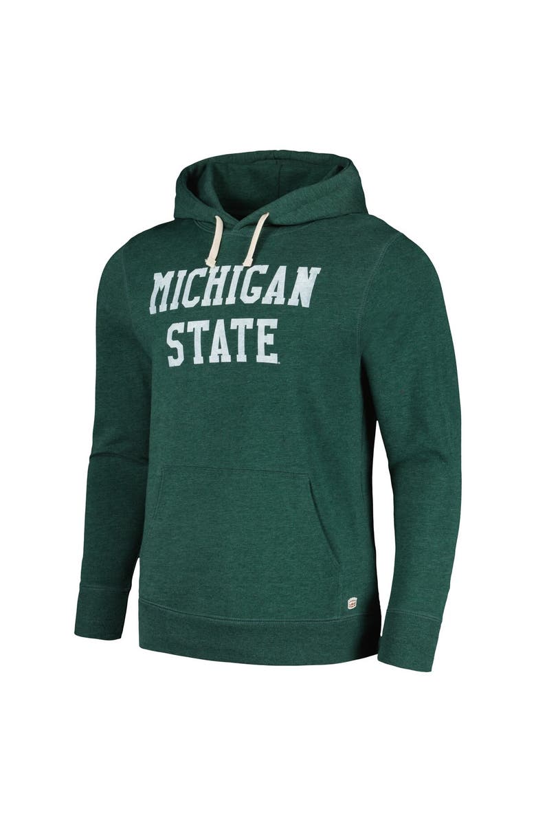 HOMEFIELD Men's Homefield Heather Green Michigan State Spartans Classic Tri-Blend Pullover Hoodie, Alternate, color, Heather Green