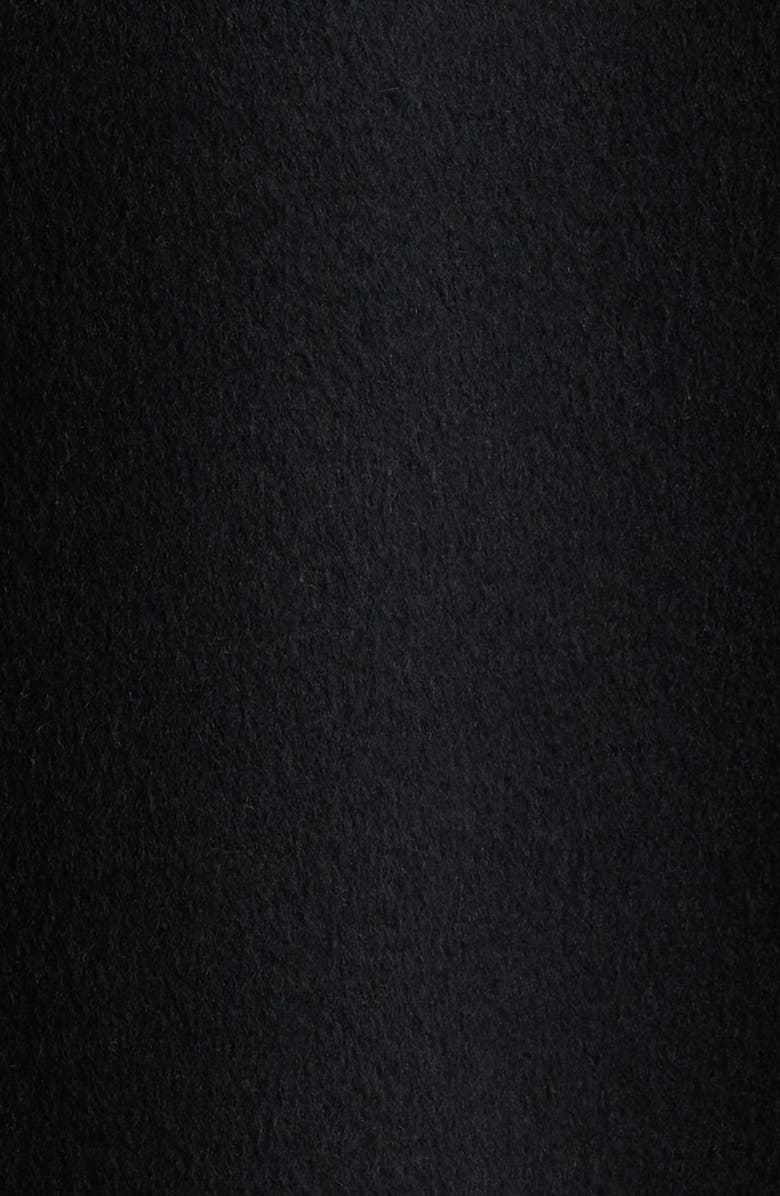 Bernardo Buckle Detail Melton Wool Blend Coat, Alternate, color, Black