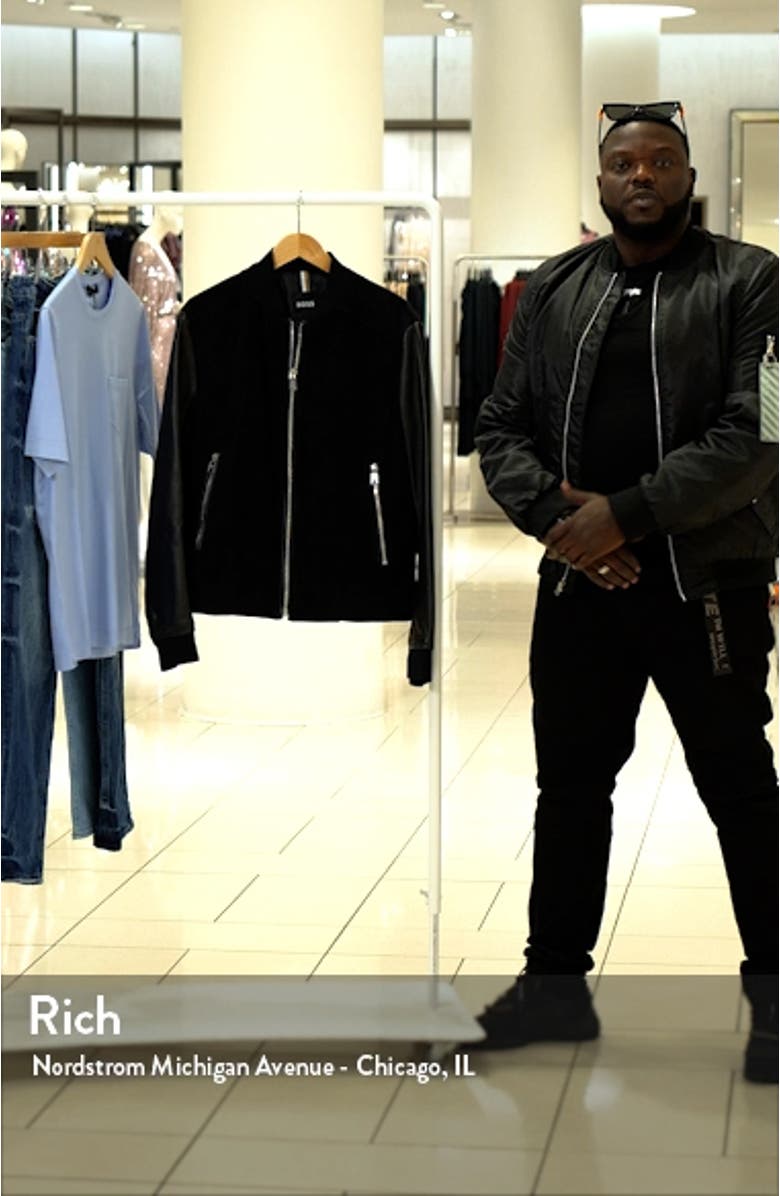 Malbano Mixed Media Leather & Suede Jacket, sales video thumbnail