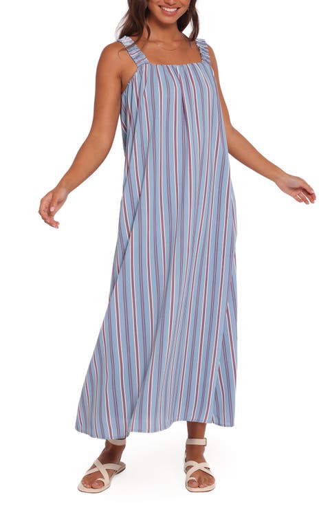 Alessandra Stripe Cotton Maxi Dress