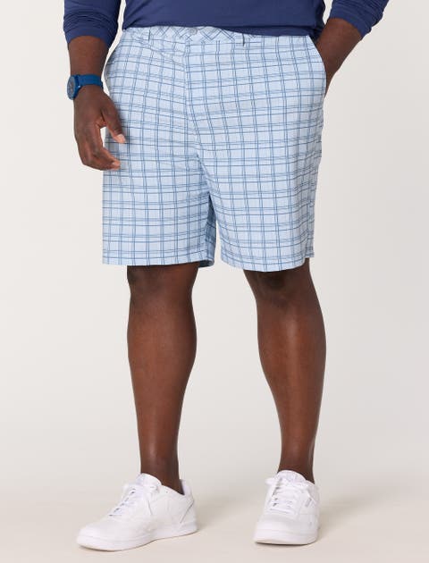 Big & Tall Plaid Tech Golf Shorts