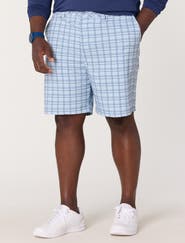 Reebok Big & Tall Plaid Tech Golf Shorts