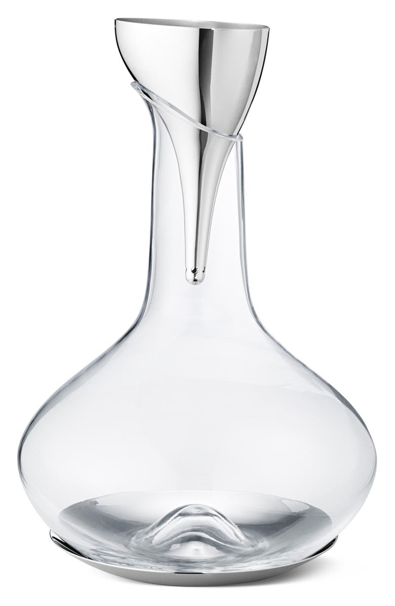 Georg Jensen Sky Wine Aerating Funnel, Main, color, Silver