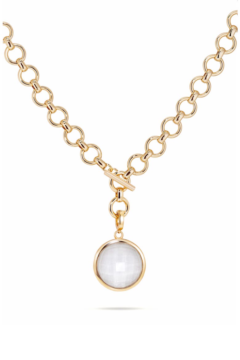 Knockout Collar Necklace, Main, color, IRIDESCENT PEARL/ GOLD