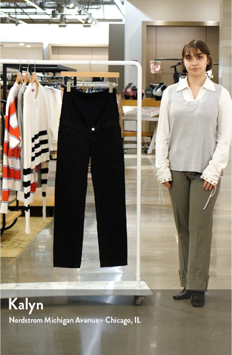Over the Bump Straight Leg Maternity Jeans, sales video thumbnail