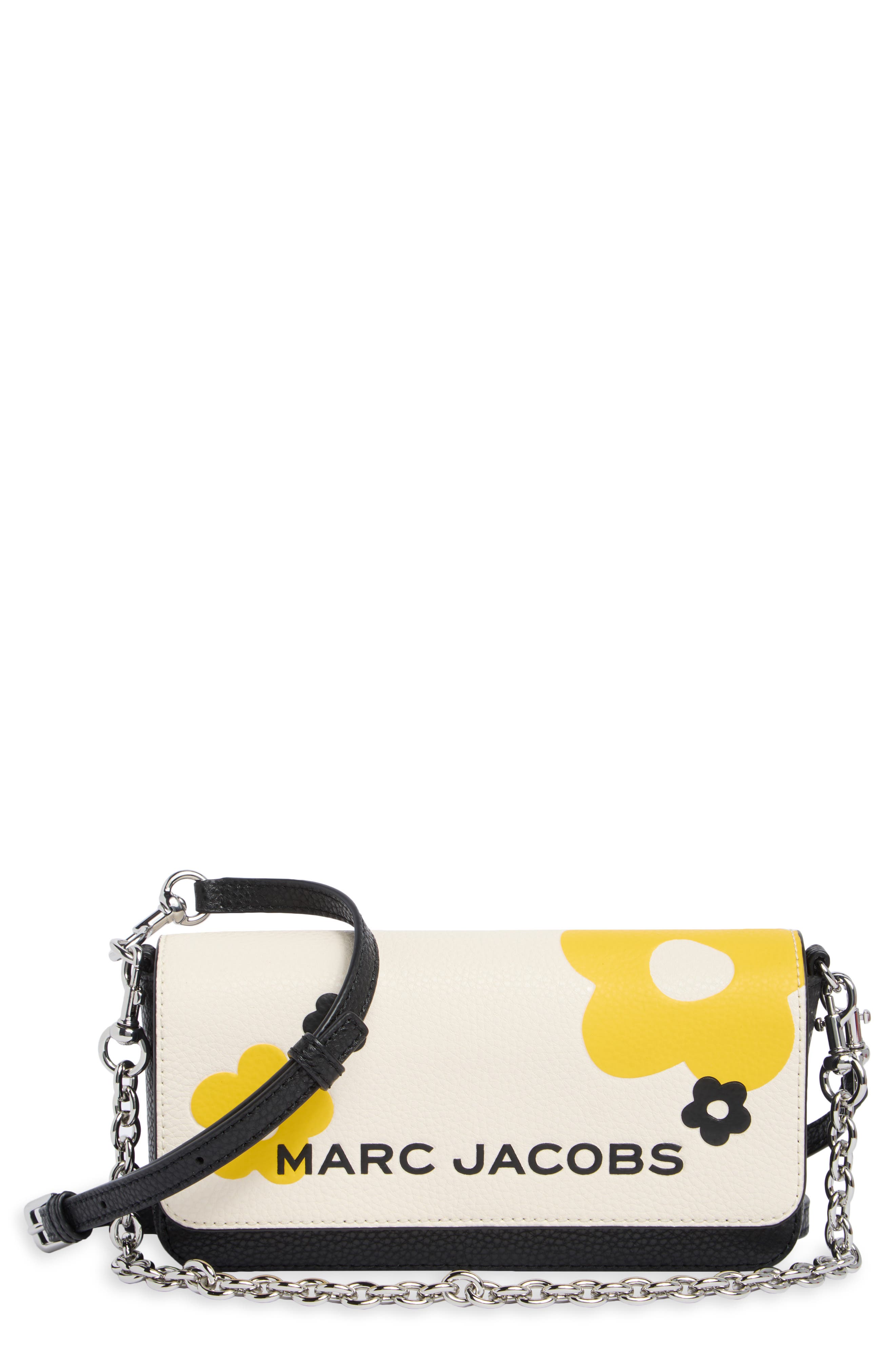 Daisy Print Bold Mini Leather Crossbody Bag
