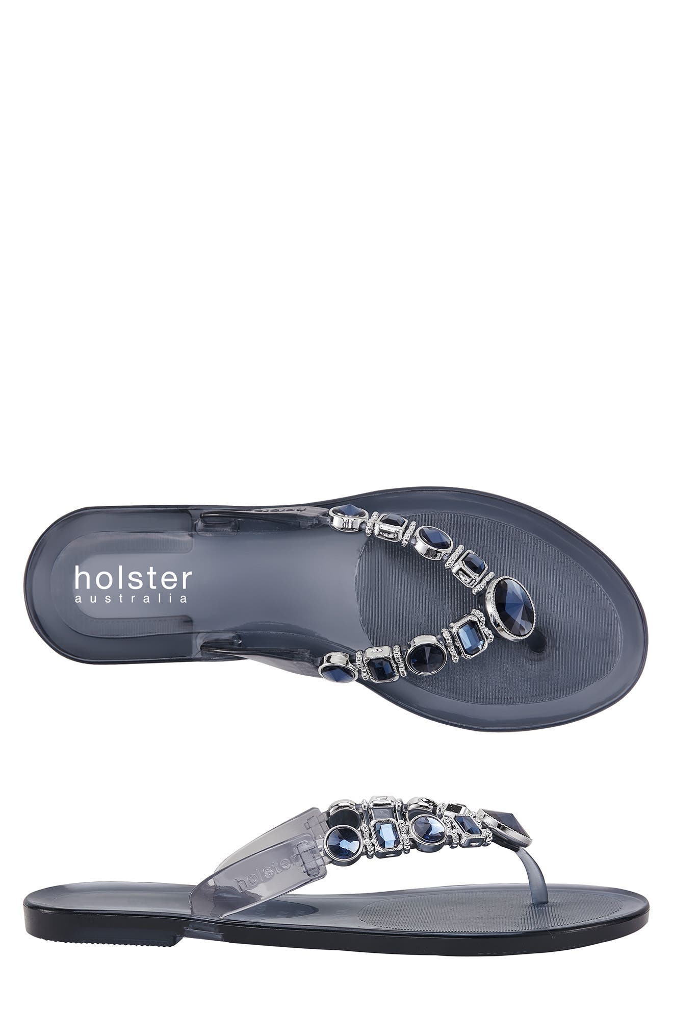 HOLSTER AUSTRALIA Madeline Embellished Vegan Jelly Sandal, Alternate, color, 