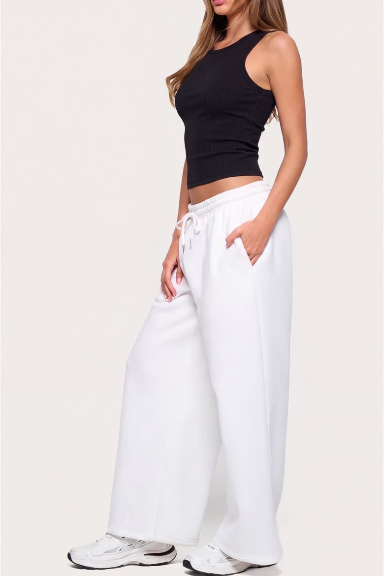 Ribbed Scoop Neck Crop Tank Top, Alternate, color, Black