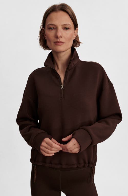 Varley Sian Spacer Half Zip Pullover In Brown