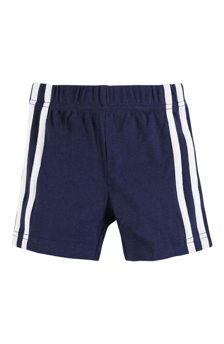 Hudson Baby Boys' 4-Piece Everyday Shorts Collection, Alternate, color, Burgundy Navy