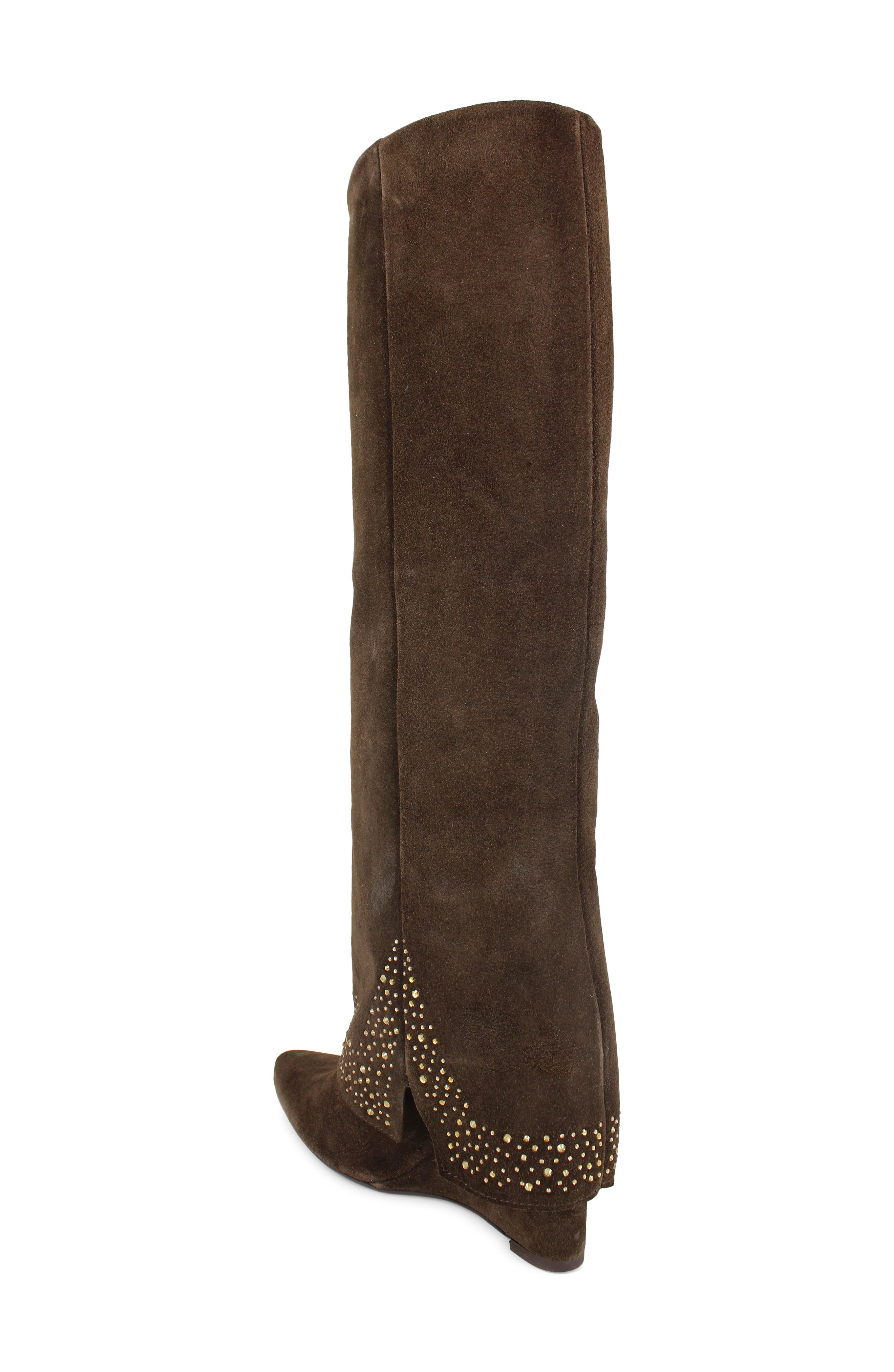 ZIGI Isolde Knee High Boot, Alternate, color, Brown Suede