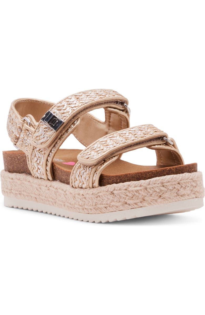 Steve Madden JBig Mona Platform Slingback Sandal, Main, color, Natural Raffia