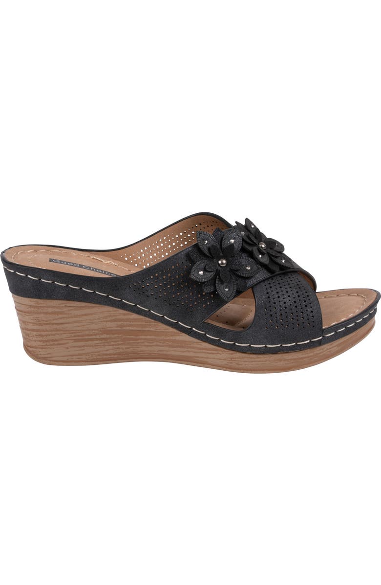 GOOD CHOICE NEW YORK Nylie Platform Wedge Slide Sandal, Alternate, color, Black