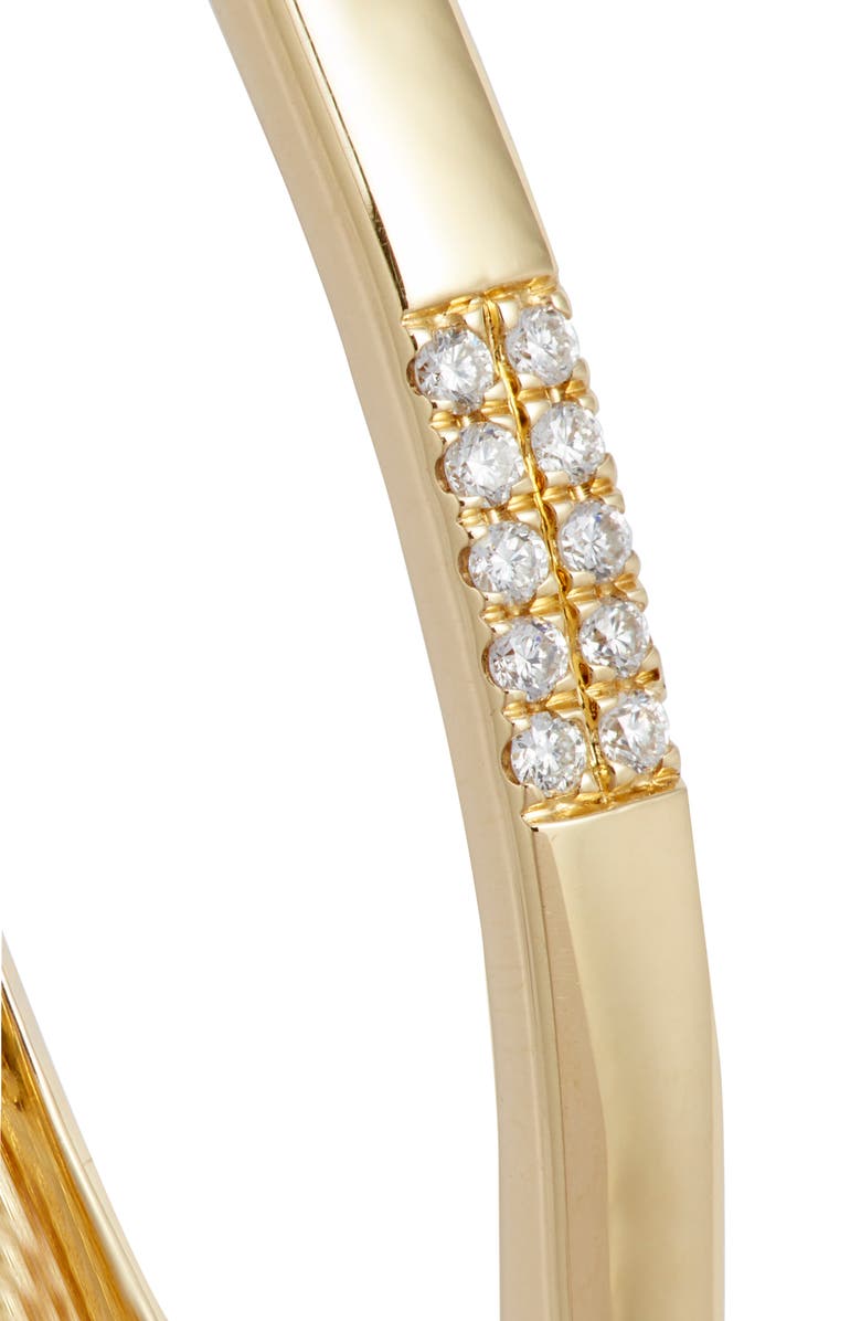 Bony Levy Diamond Oval Hoop Earrings, Alternate, color, 