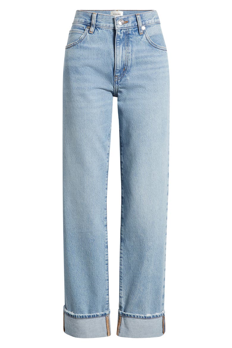 The Hang Cuffed Straight Leg Jeans, Alternate, color, BRINE